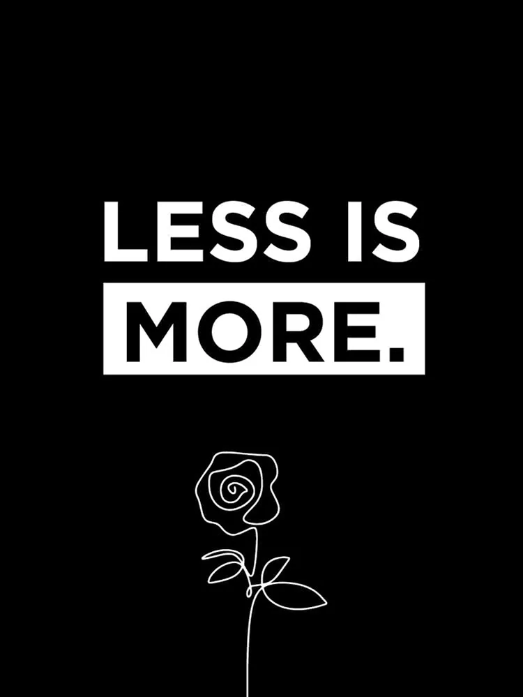 Less is more book cover example