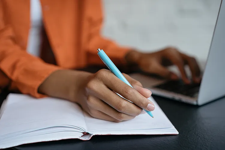 Woman writing